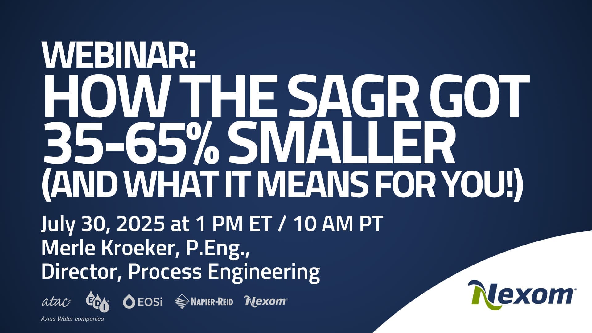 Webinar: How the SAGR got 35-65% smaller (and what it means for you!)